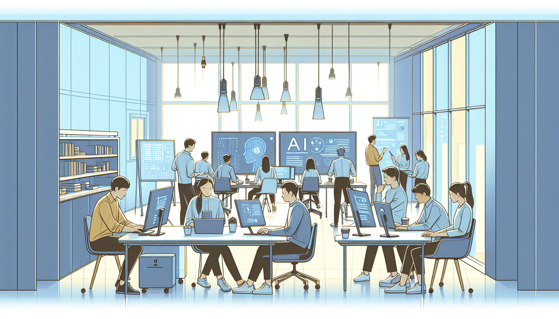 A startup team working on AI solutions